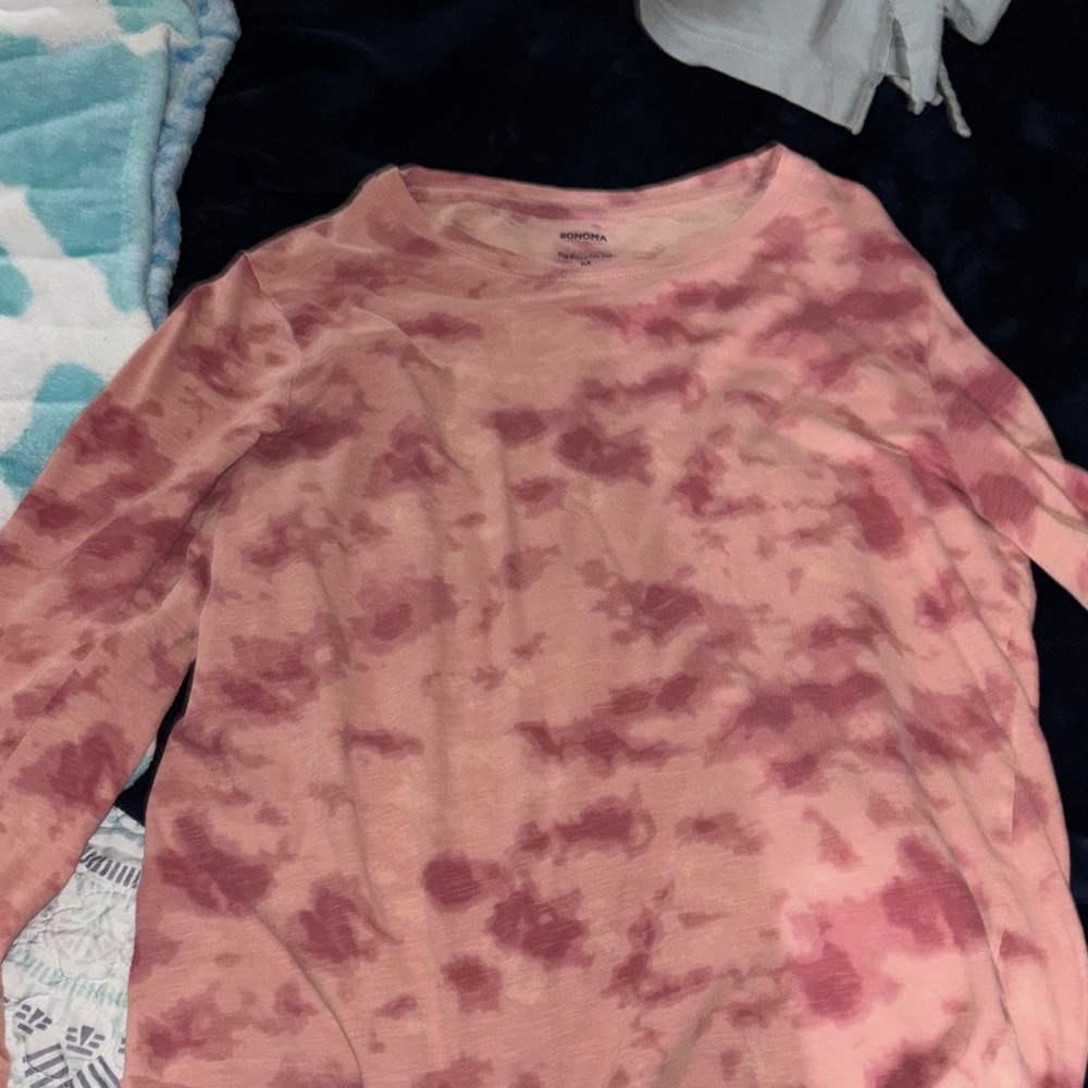 Sonoma Pink Tie-Dye Long Sleeve Tee